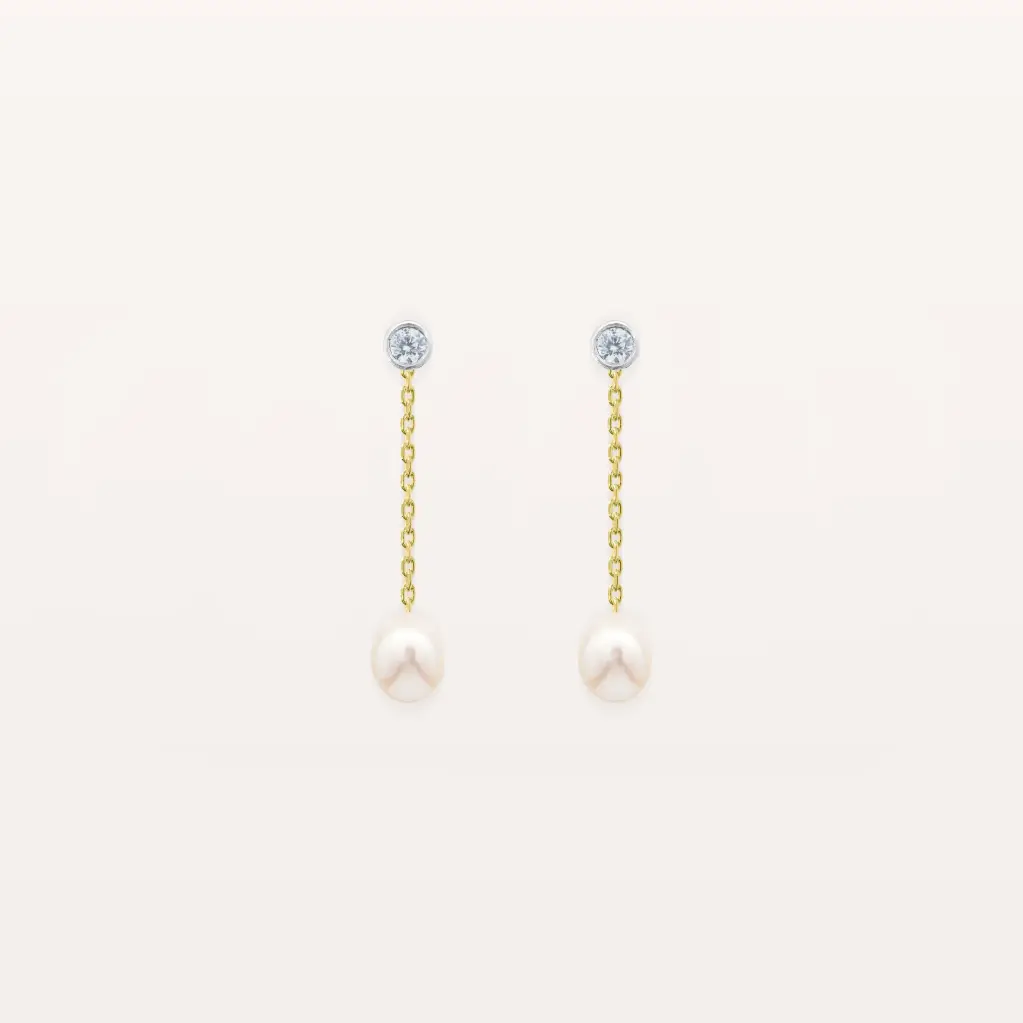 Boucles d’oreilles pendantes en or