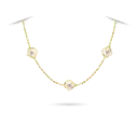 Collier perles nacrées cage or